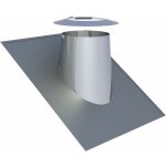 Le sanitaire - solin de toit inox diam 200 mm pour inclinaison 26 - 35