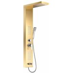 Luly panneau colonne de douche hydromassante 4 jets + 1 robinet or