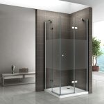 Saniverre - maya cabine porte de douche d'angle h 190 cm verre semi - opaque 80 x 100 cm + receveur Saniverre - maya cabine porte de douche d'angle h 190 cm verre semi - opaque 80 x 100 cm + receveur