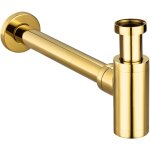 Sanlingo - luxe salle de bain cuisine siphon de lavabo evier rond or laiton