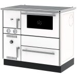Sannover - cuisinire bois chauffage (7, 44 kw) + bouilleur (20, 1 kw) 27 kw blanc