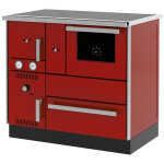Sannover - cuisinire bois chauffage (7, 44 kw) + bouilleur (20, 1 kw) 27 kw bordeaux