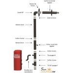 Sannover - kit ventouse universel d. 80 / 125 complet (sortie faade) pole  granuls raccordement derrire ...