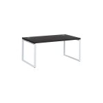 Sans marque - bureau droit noir l 160 x p 90 cm, piètement acier format carré - milano - piétement blanc ... Sans marque - bureau droit noir l 160 x p 90 cm, piètement acier format carré - milano - piétement blanc ...
