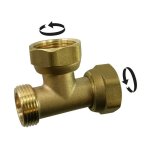 Comptoir de picardie - sans marque t� double m / f � visser laiton f 12 x 17 pour tube en cuivre