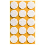 Sans marque patin pour pied de meuble feutre 28 / 3mm blanc feuilles (15 pcs)