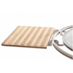 Sans marque - planche à découper bambou avec support inox le churrasco pour brasero - supdi Sans marque - planche à découper bambou avec support inox le churrasco pour brasero - supdi