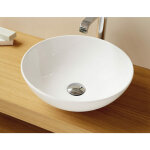 Sanycces - vasque c�ramique sur comptoir rond blanc brillant - padova