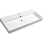 Sapho - kare - meuble - lavabo kare 98x46 cm, avec un trou pour robinet, blanc 17100