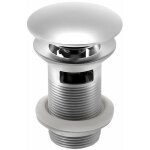 Sapho - minimal - bonde refermable pour lavabo avec trop - plein, clickclack, inox mi057