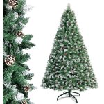 Uisebrt sapin de noël artificiel 210cm arbre de noël artificiel matériel pvc vert pour décoration de ... Uisebrt sapin de noël artificiel 210cm arbre de noël artificiel matériel pvc vert pour décoration de ...