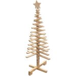 Fric lights and christmas - sapin de nol en bois articul - beige - h 120 x d 50 cm - livraison gratuite ...