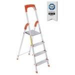 Sarayli - escabeau professionnel en aluminium, avec rangement d'outils - certifi normes en131