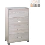 Sarmog - commode de chambre � quatre tiroirs light elm 70x41x h112 cm