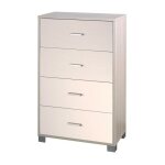 Sarmog - commode de chambre  quatre tiroirs orme blanc 70x41x h112 cm