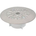 Grille cloche pour bonde receveur sortie verticale