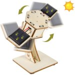 Satellite solaire rotatif fait - maison (diy), jeu de construction de puzzle en bois 3d, kit de mod�le ...