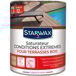 Saturateur haute protection pour terrasses en bois teinte incolore 1l starwax