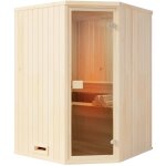 Sauna d'angle intérieur finntherm naturel , 40 mm Épaisseur de paroi 194 x 175 cm Sauna d'angle intérieur finntherm naturel , 40 mm Épaisseur de paroi 194 x 175 cm