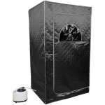 Sauna � vapeur portable, bains de sauna cabine avec vapeur et accessoires de vapeur - noir - aqrau
