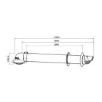 Saunier duval - kit ventouse saunier horizontal gammes iso condensation / thema f24 - 30e + f30