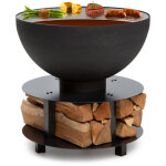 Blumfeldt savage 2. 0 braséro barbecue à foyer rond Ø : 60 cm base stable rangement du bois Blumfeldt savage 2. 0 braséro barbecue à foyer rond Ø : 60 cm base stable rangement du bois