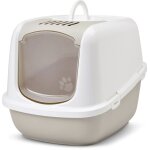 Savic - nestor jumbo blanc - caf - bac  litire pour chat couvert - 66, 5x48, 5x46, 5 cm - 1 pice. ...