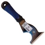 Savy - couteau riflard multi usages en inox manche bimat noir / bleu Savy - couteau riflard multi usages en inox manche bimat noir / bleu