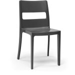 Scab design - chaise de jardin, 6 chaise sai anthracite en plastique