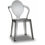 Scab design - chaise design, chaise design - spoon - lot de deux - deco gris transparent en plastique ...
