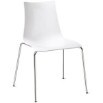 Scab design - chaise design, chaise zebra antishock 4 pieds m�tal blanc en plastique