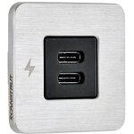 Scanstrut - tile - prise de charge double usb - c avec enjoliveur en acier, pour intrieur, pour camping ...