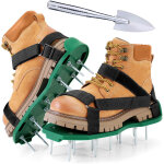 Scarificateur manuel - 2x chaussure a clou ragreage avec semelles et pointes de 25 mm - chaussure gazon ...