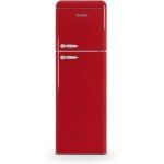 Scdd309vr - schneider r�frig�rateur vintage 2 portes 302l rouge 39db cle 181cm