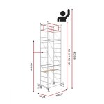 Scedil - echafaudage fast avec 4 leveling jack (hauteur de travail 6, 10 m)