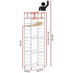 Scedil - echafaudage m4 lux (hauteur de travail 6, 20 m)