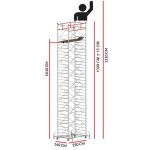 Scedil ? �chafaudage titanium pro ? hauteur de travail 12, 10 m ? acier galvanis� pour durabilit� ? charge ...