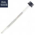 Scell - it - vis bac acier sommet nervure support m�tal ipn - �6 x 120 mm - th12 - bleu gris ral5008 ...