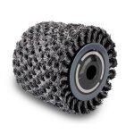 Scheppach brosse fibre m�tal torsad�e pour surfaceuse mrs1300 - brosse de rechange - 100mm de largeur ...