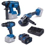 Scheppach - combot kit 20v ixes : perceuse + perforateur + meuleuse + 2 batteries 4ah + chargeur Scheppach - combot kit 20v ixes : perceuse + perforateur + meuleuse + 2 batteries 4ah + chargeur