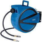 Scheppach enrouleur mural automatique pour tuyau d?air comprim ahr15 ? 15 m ? tambour pivotant 180 ...