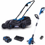 Scheppach pack 2 outils 20v ixes : tondeuse sans fil bc - mp320 - x + coupe bordures sans fil c - lt300 ...