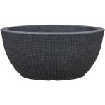 Barceo bowl 40, pot  fleurs / bac  fleurs, cylindrique, coloris: stony black, fabriqu avec du plastique ...