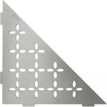 Schluter - tablette d'angle murale shelf - s1 floral acier inox bross