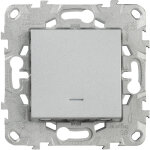 Schneider electric - bouton poussoir avec voyant led 10a connexion rapide - aluminium - unica - schneider ...