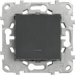 Schneider electric - bouton poussoir avec voyant led 10a connexion rapide - anthracite - unica - schneider ...