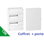 Schneider - coffret lectrique 2 ranges 26 modules avec porte r9h13402 + r9h13422