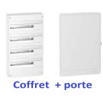 Schneider - coffret �lectrique 72 modules 4 rang�es avec porte r9h18404 + r9h18424