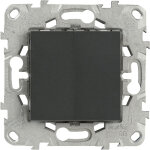 Schneider electric - double interrupteur va et vient 10a connexion rapide - aluminium - unica - schneider ...