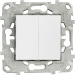 Schneider electric - double interrupteur va et vient 10a connexion rapide - blanc - unica - schneider ...